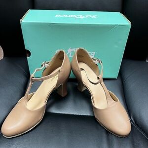 SoDanca Leather T Strap Character Shoe